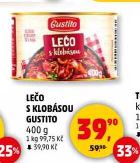 LEČO S KLOBÁSOU GUSTITO, 400 g 