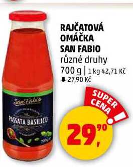RAJČATOVÁ OMÁČKA SAN FABIO různé druhy, 700 g  