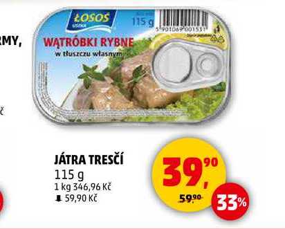 JÁTRA TRESČÍ, 115 g  