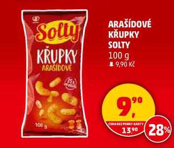 ARAŠÍDOVÉ KŘUPKY SOLTY, 100 g 