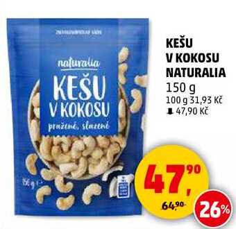 KEŠU V KOKOSU NATURALIA, 150 g 