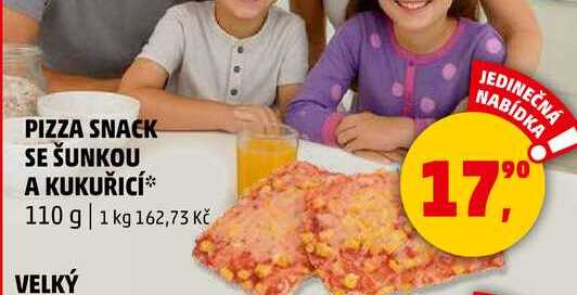 PIZZA SNACK SE ŠUNKOU A KUKUŘICÍ, 110 g 