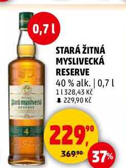 STARÁ ŽITNÁ MYSLIVECKÁ RESERVE 40 % alk., 0,7 l