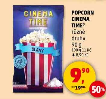 POPCORN CINEMA TIME různé druhy, 90 g 