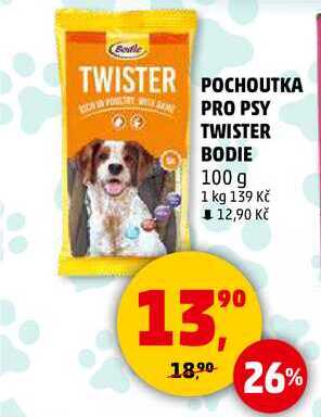 POCHOUTKA PRO PSY TWISTER BODIE, 100 g 
