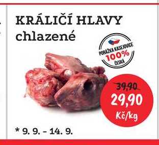 KRÁLIČÍ HLAVY chlazené 1kg  