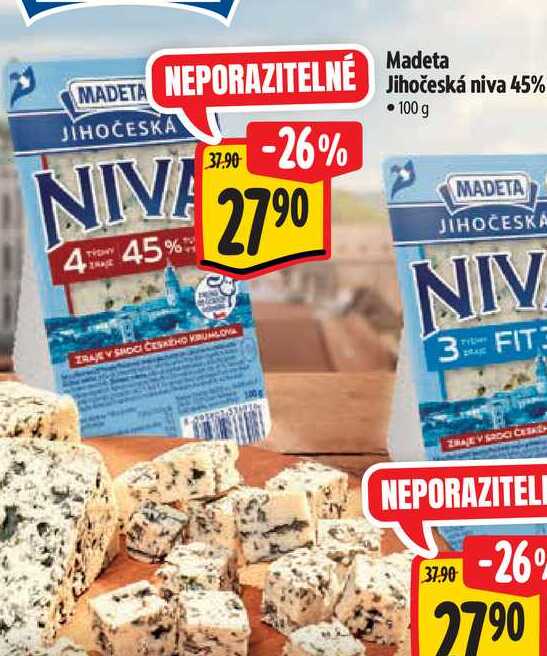   Madeta Jihočeská niva 45%  100 g  