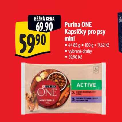  Purina ONE Kapsičky pro psy  4x85 g