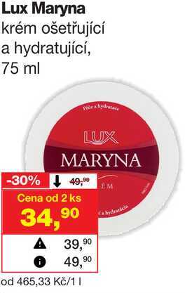 Lux Maryna krém ošetřující a hydratující, 75 ml 