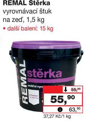 REMAL Stěrka vyrovnávací štuk na zeď, 1,5 kg