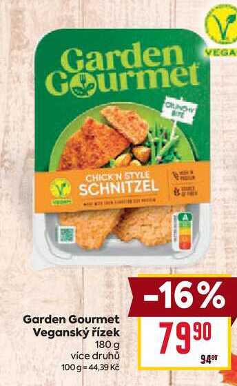 Garden Gourmet Veganský řízek 180 g