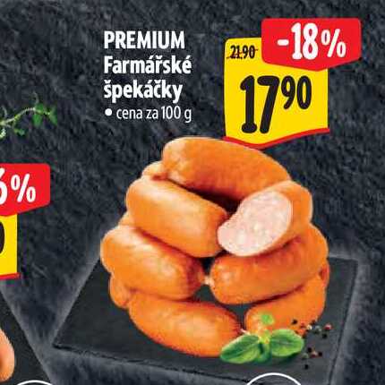 PREMIUM Farmářské špekáčky 100 g