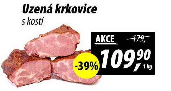 Uzená krkovice s kostí, 1 kg