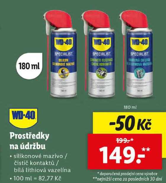 Prostředky na údržbu, 180 ml