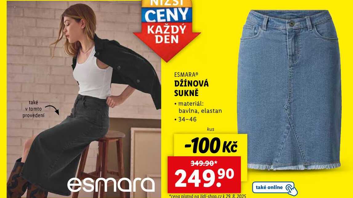 DŽÍNOVÁ SUKNĚ 
