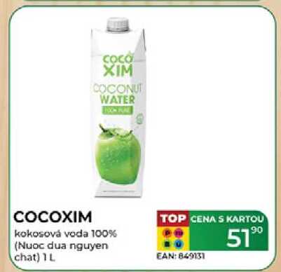 COCOXIM kokosová voda 100% (Nuoc dua nguyen chat) 1L