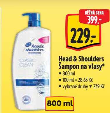 Head & Shoulders Šampon na vlasy, 800 ml 