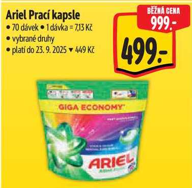 Ariel Prací kapsle, 70 dávek 