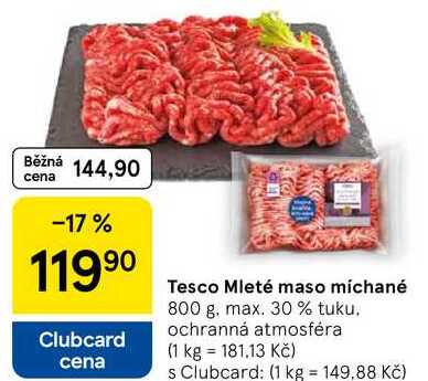 Tesco Mleté maso míchané, 800 g, max. 30% tuku