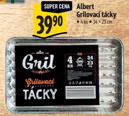 Albert Grilovací tácky, 4 ks