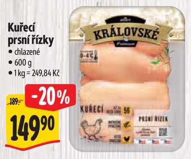 Kuřecí prsní řízky, 600 g