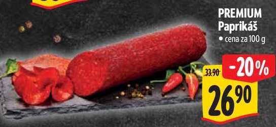 PREMIUM Paprikáš, cena za 100 g 