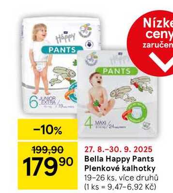 Bella Happy Pants Plenkové kalhotky, 19-26 ks, více druhů 