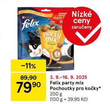 Felix party mix Pochoutky pro kočky, 200 g 