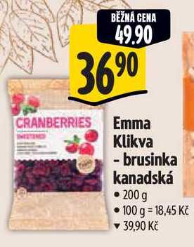 Emma Klikva - brusinka kanadská, 200 g