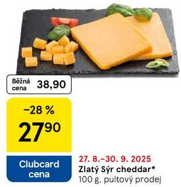 Zlatý Sýr cheddar, 100 g 