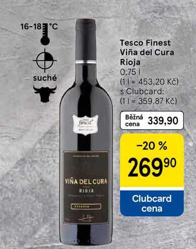 Tesco Finest Viña del Cura Rioja, 0,75 l