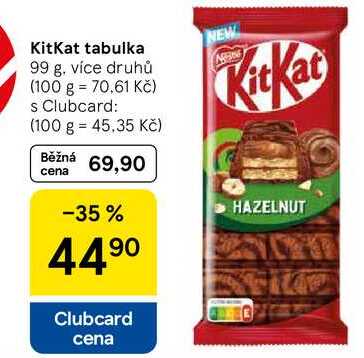 KitKat tabulka, 99 g, více druhů 