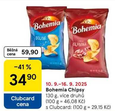 Bohemia Chipsy, 130 g