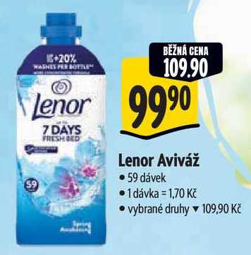 Lenor Aviváž, 59 dávek 