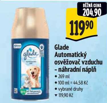 Glade Automatický osvěžovač vzduchu - náhradní náplň, 269 ml 