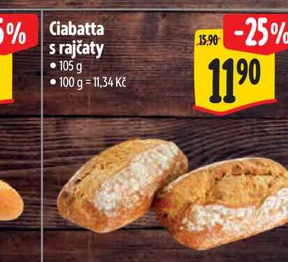 Ciabatta s rajčaty 105 g 