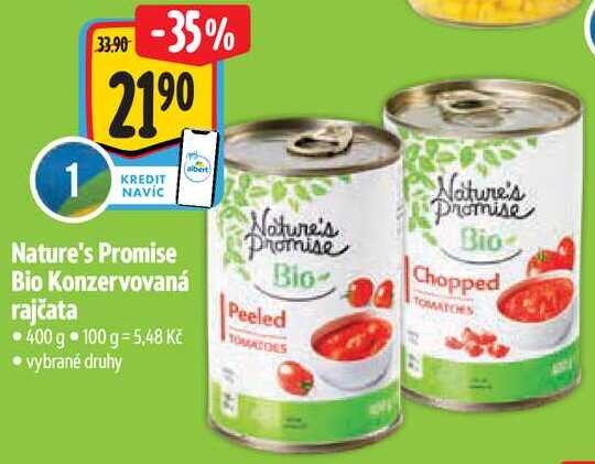 Nature's Promise Bio Konzervovaná rajčata, 400 g