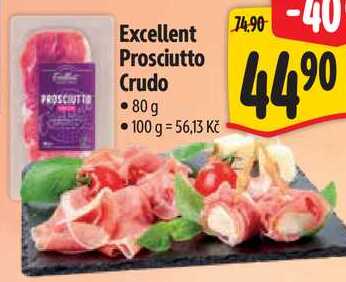 Excellent Prosciutto Crudo, 80 g