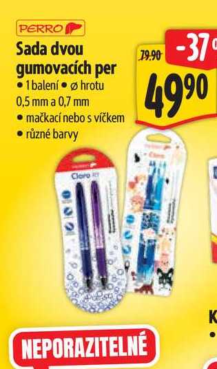   Sada dvou gumovacích per 