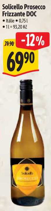 Solicello Prosecco Frizzante DOC, 0,75 l
