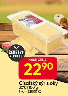 Císařský sýr s oky 30% 100 g