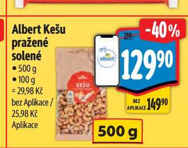 Albert Kešu pražené solené 500 g 
