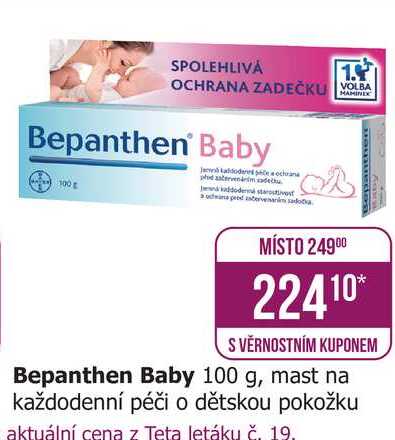 Bepanthen Baby 100 g, mast na každodenní péči o dětskou pokožku 