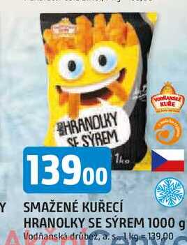SMAŽENÉ KUŘECÍ HRANOLKY SE SYREM 1000 g