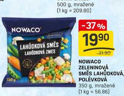 NOWACO ZELENINOVÁ SMĚS LAHŮDKOVÁ, POLÉVKOVÁ 350 g, mražené 