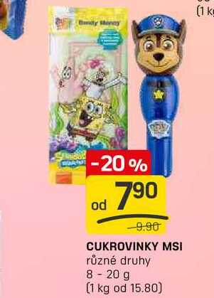 CUKROVINKY MSI různé druhy 8-20 g 