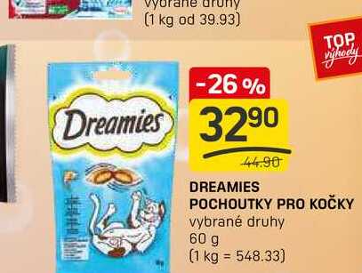 DREAMIES POCHOUTKY PRO KOČKY vybrané druhy 60 g