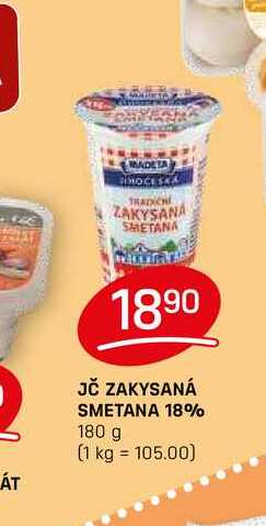 JČ ZAKYSANÁ SMETANA 18% 180 g