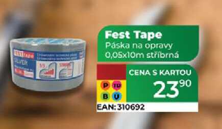 Fest Tape Páska na opravy 0,05x10m stříbrná  