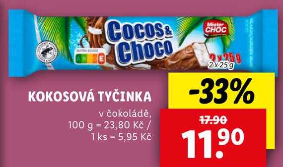 KOKOSOVÁ TYČINKA, 2x 25 g